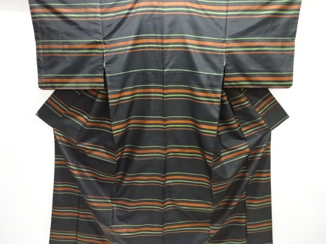 JAPANESE KIMONO / DORO OSHIMA TSUMUGI / WOVEN STRIPE